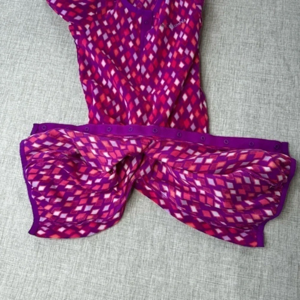 Columbia‎ full body Fleece bodysuit Size 6-12 Months girl foldover cuffs